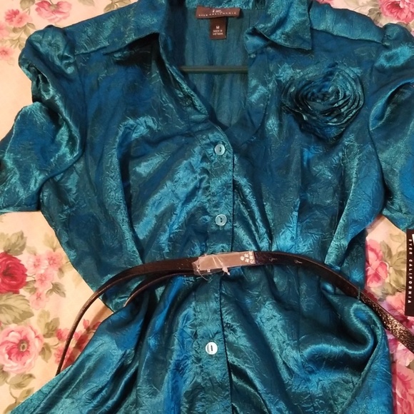 Iz Byer Tops - Blouse with  belt , small NWT